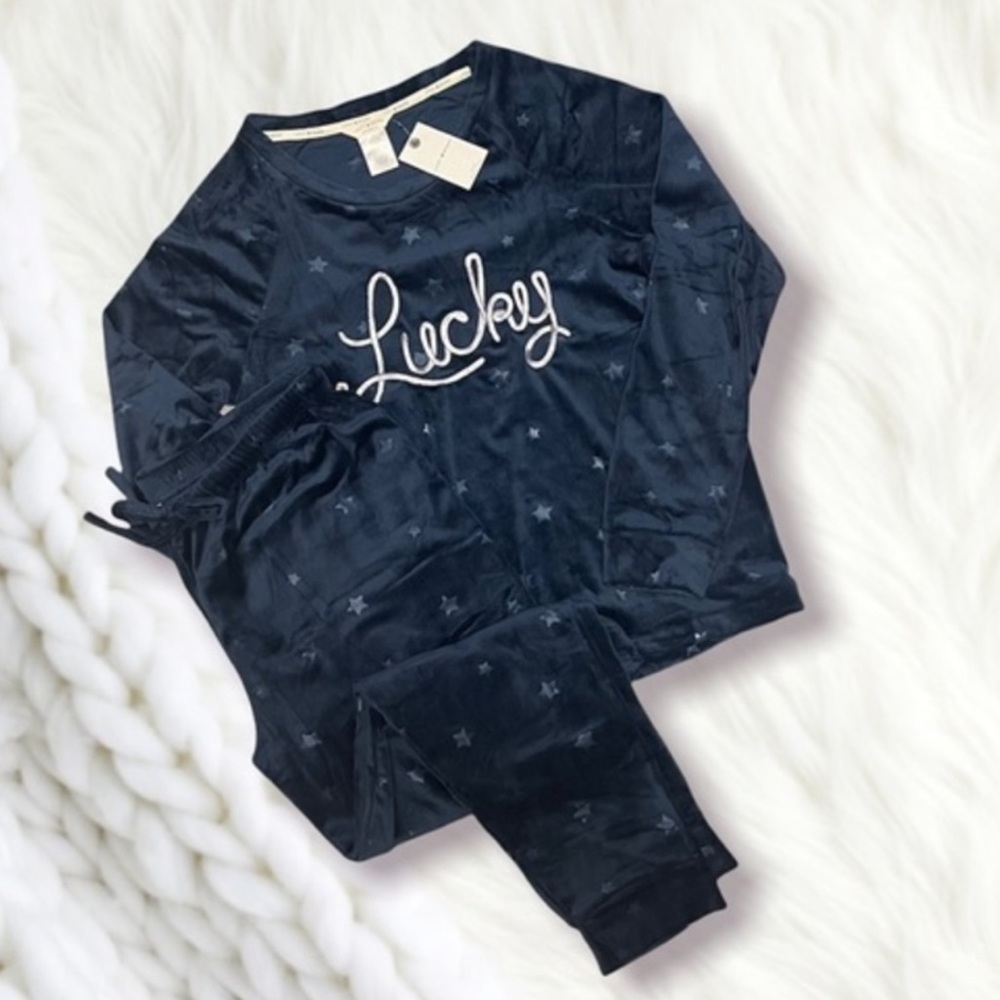 Lucky Brand Velour Jogger Pajama Set